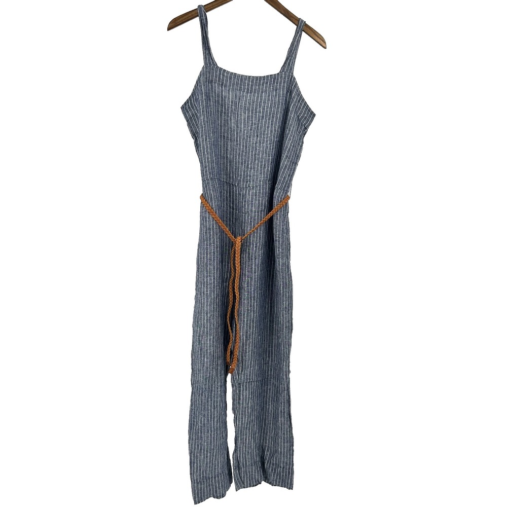 Quince European Flax Jumpsuit Womens M Quiet Luxury Coastal Cottage Granola Boho
